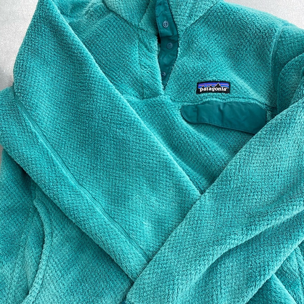 Patagonia retool snap pullover (green/blue)